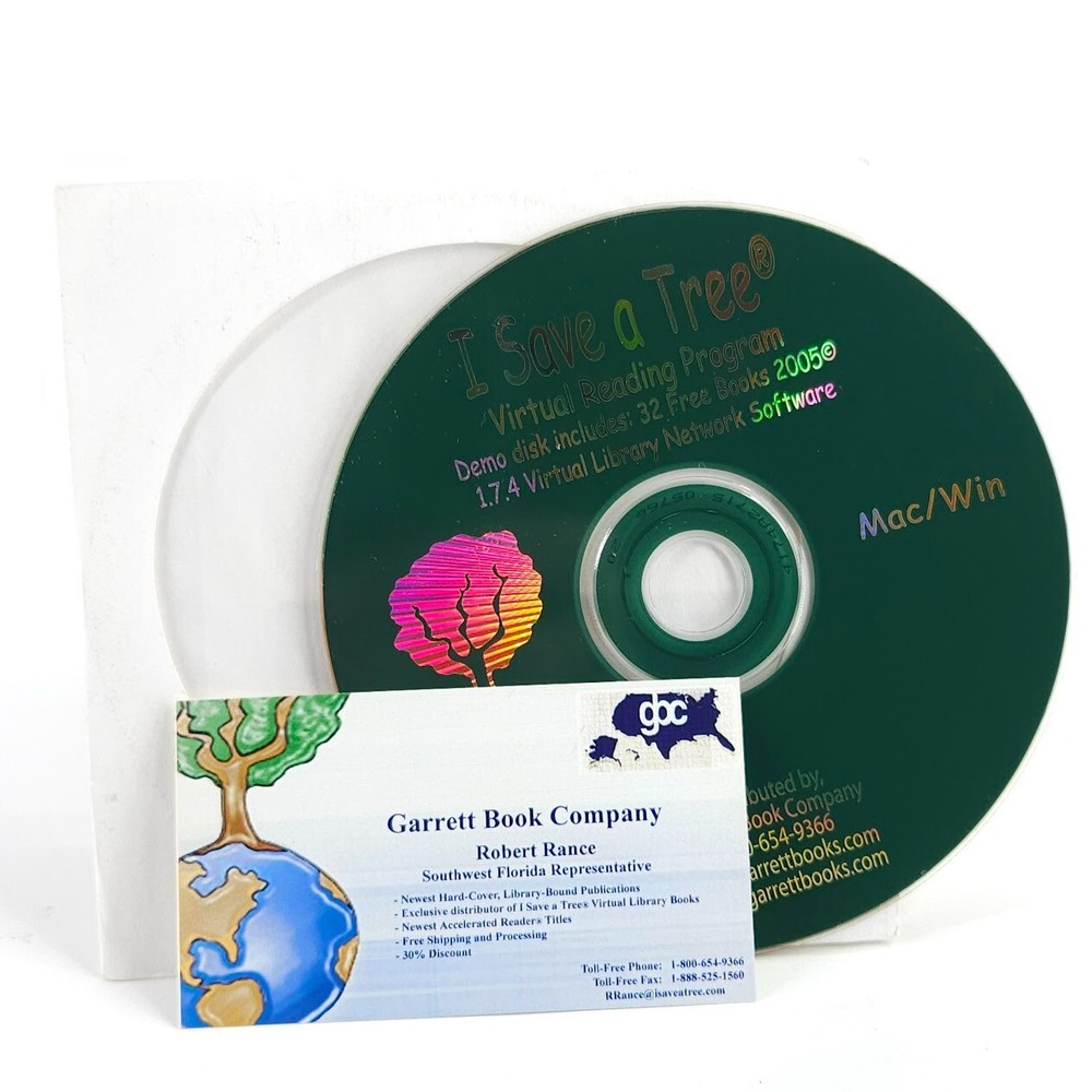 I Save A Tree CD Virtual Reading Program 2005 Garrett Network Software Mac/Win