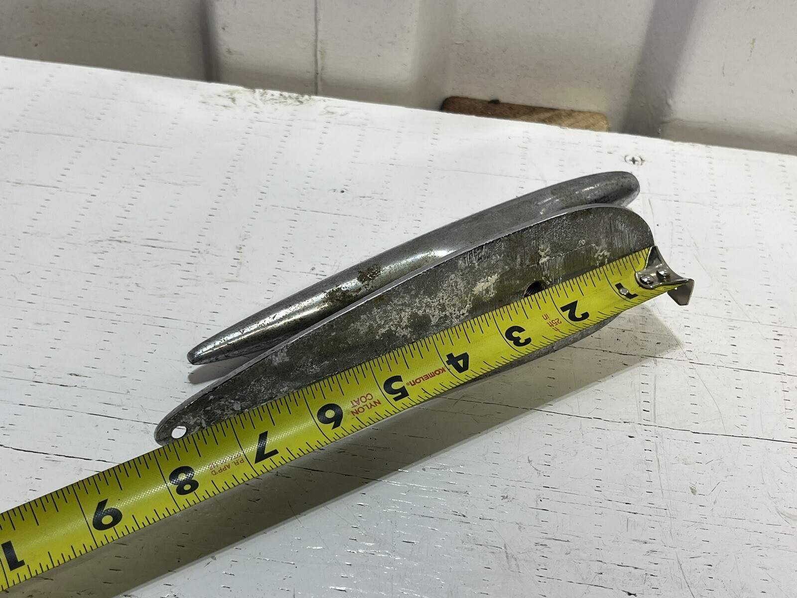 Vintage Chromed Brass Cleat, Chris Craft Cleat 8” Long