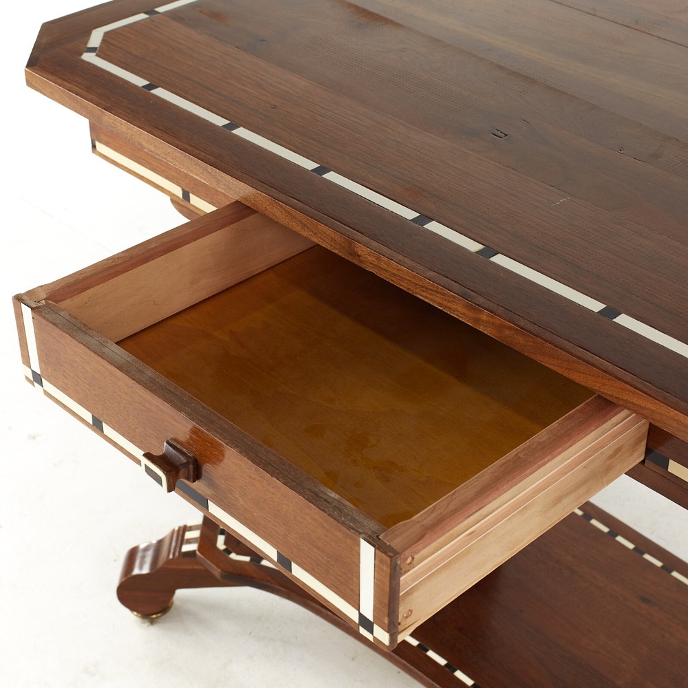 Pedestal Table with Inlay