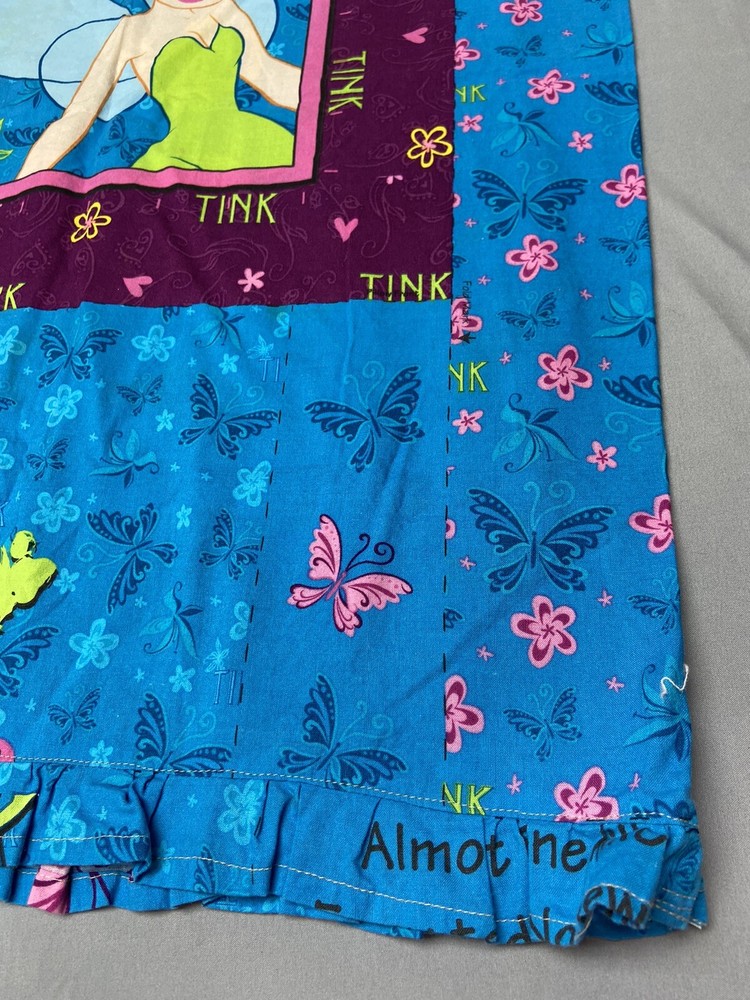 Tinkerbell Handmade Pillowcase Double Sided With Ruffle