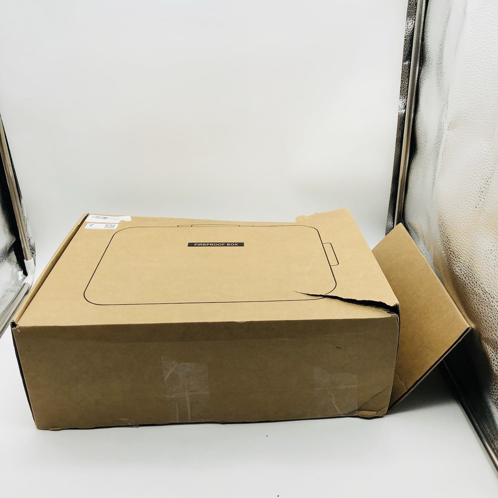 Fireproof Document Box, Hard Case Fireproof Document Organizer with Lock, Water