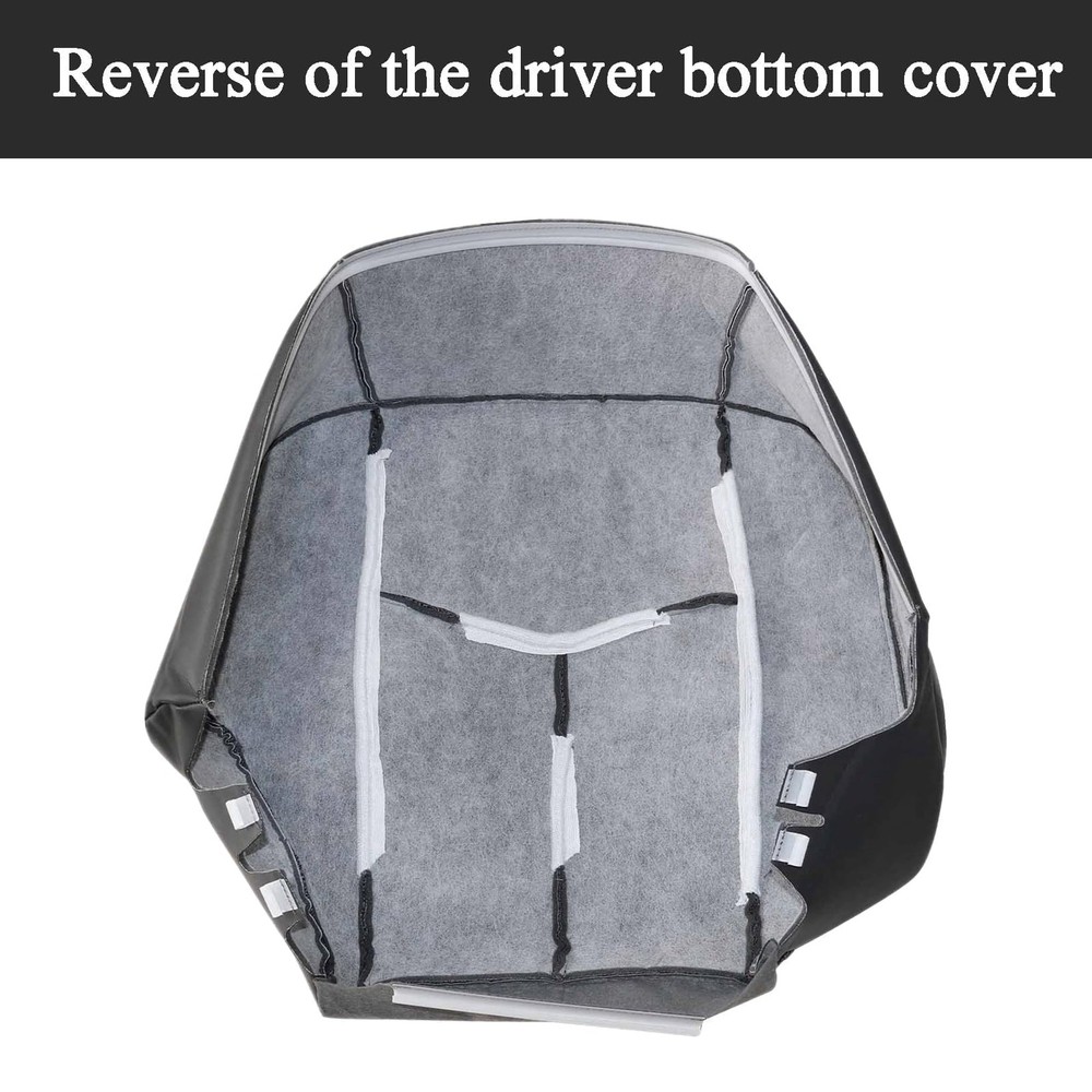 #69C Dark Cloth Driver Side Bottom Replacement Seat Covers Compatible Gray