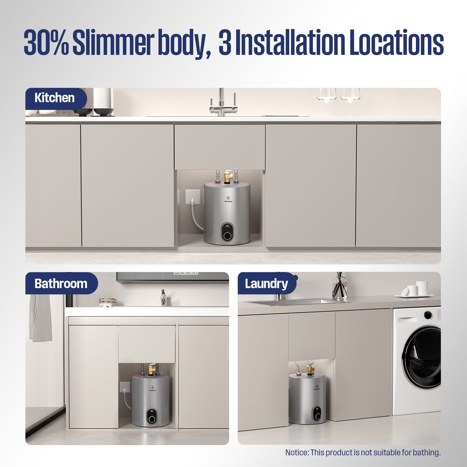 Westinghouse Mini-Tank Water Heater Electric 120V Under Sink Hot Water Heater