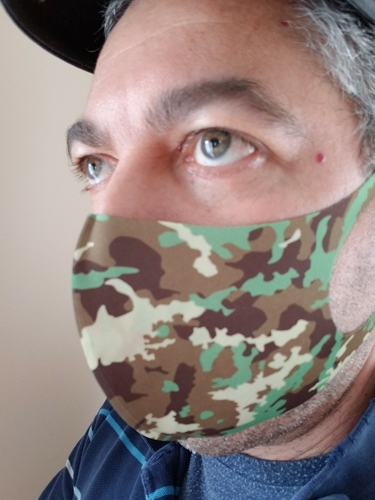 3 Face mask reusable 2 Blacks 1 Camouflage