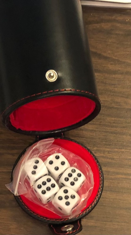 Dice Cup with Lid & 5 Dice