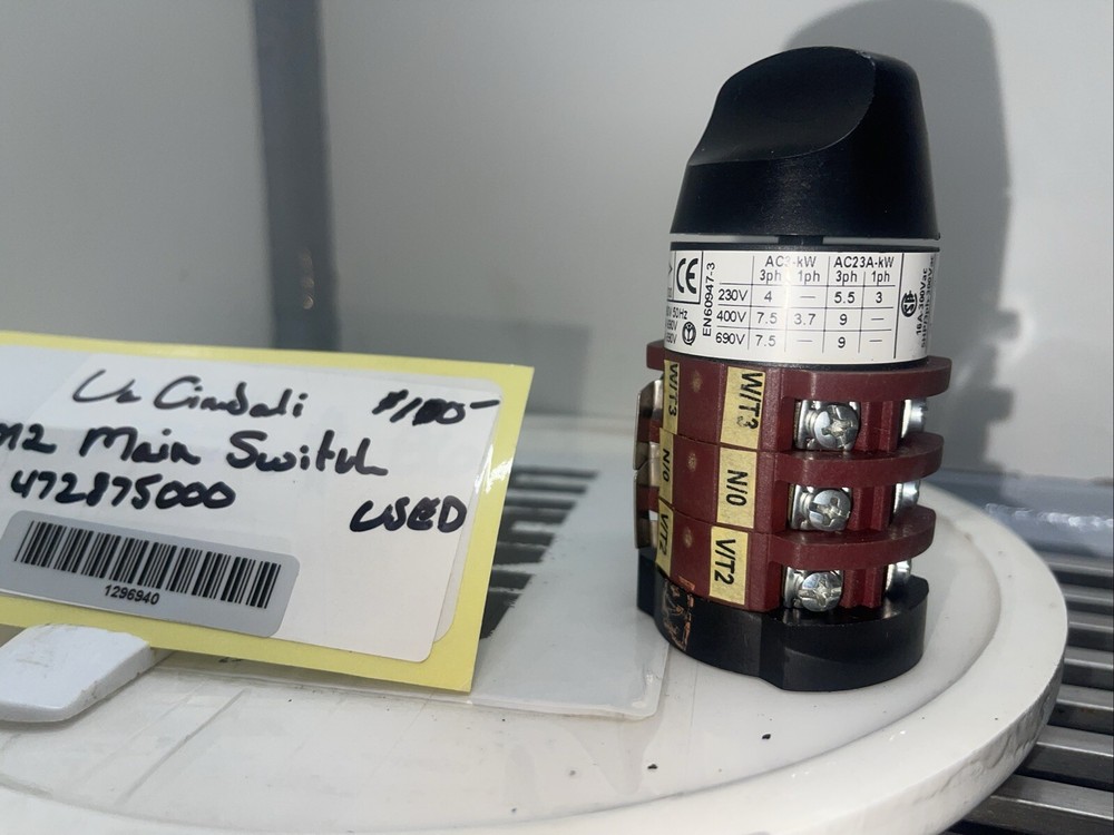La Cimbali M2 Super-Automatic Main Power Switch # 532-020-208 16A 690V