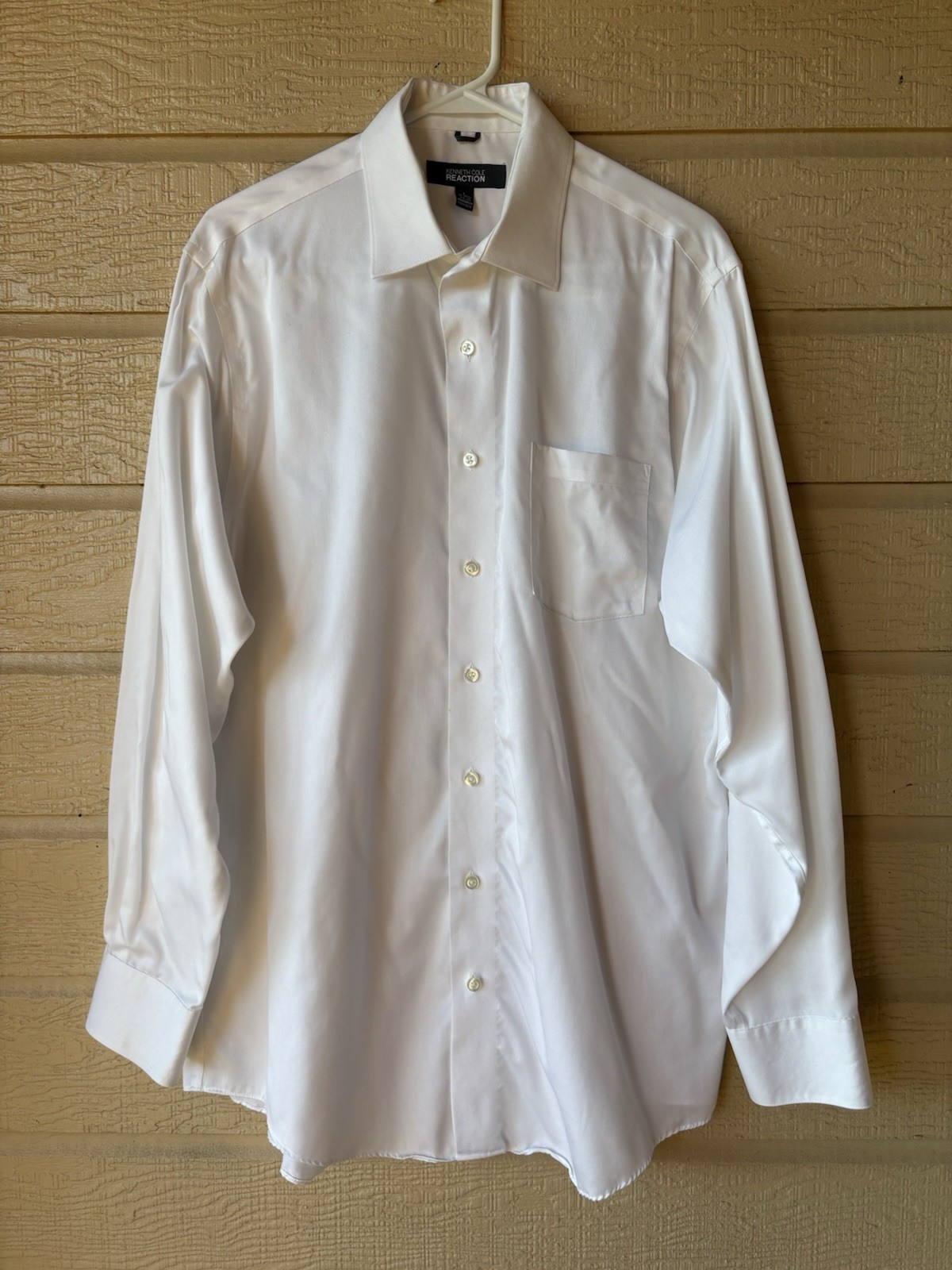 Kenneth Cole Reaction White Non-Iron Long Sleeve Dress Shirt