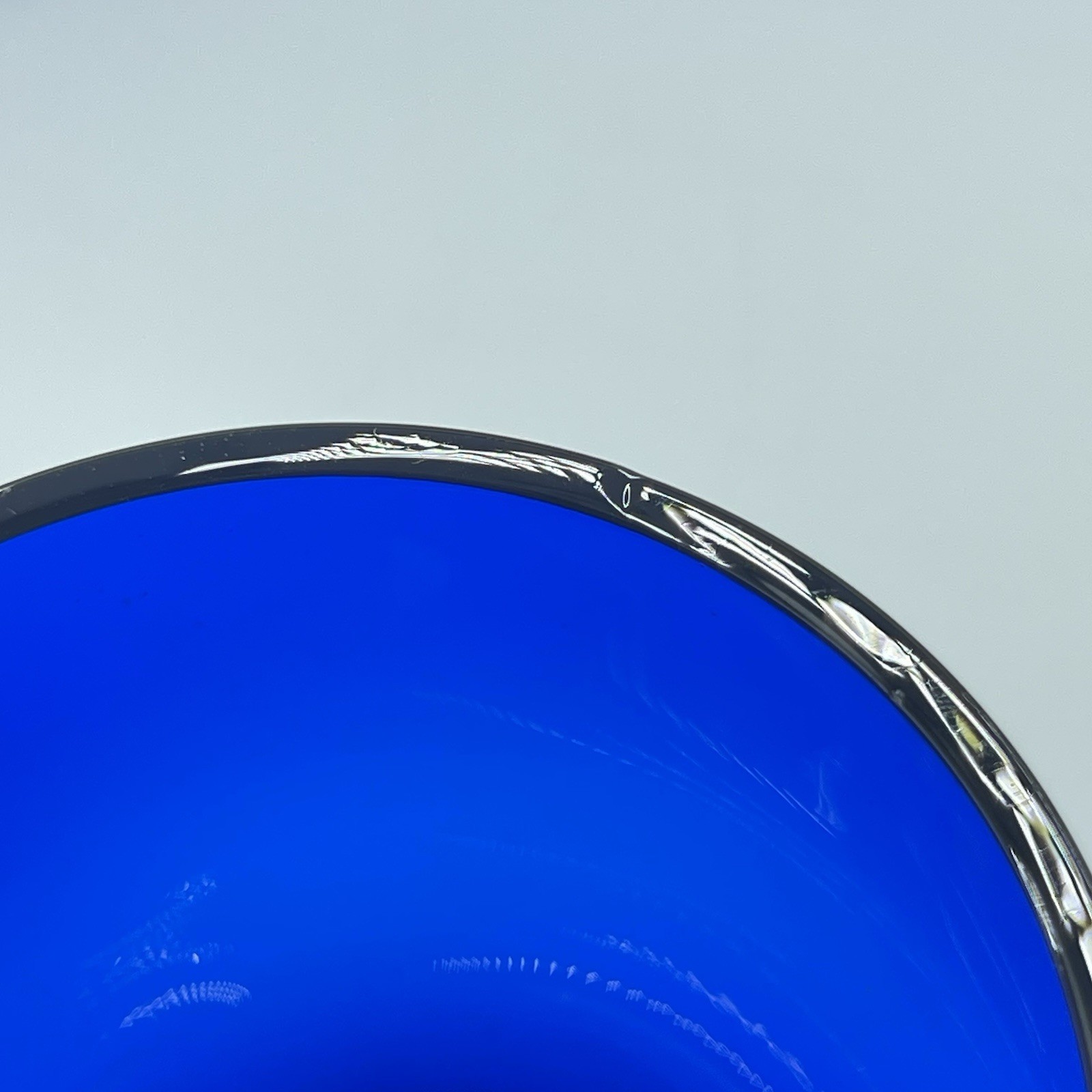 Vgt Cobalt Blue Cocktail Shaker with 4 Roly Poly Glasses Chrome Plate Shaker Top