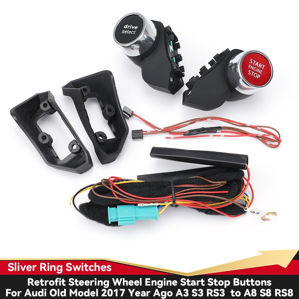 Retrofit Steering Wheel Start Stop Engine System Button For AUDI A3 S3 RS3 A4 A8