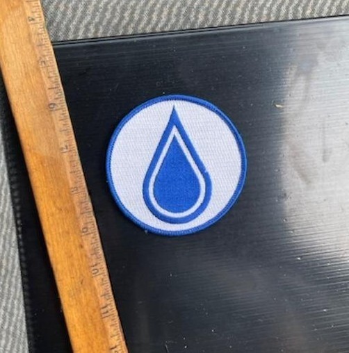 Teardrop or Raindrop Embroidered Patch (NOS)