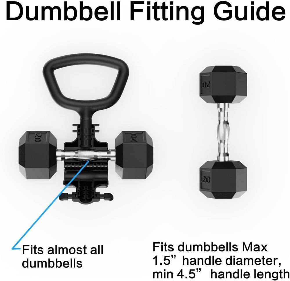 Versatile Kettlebell Attachment for Dumbbells