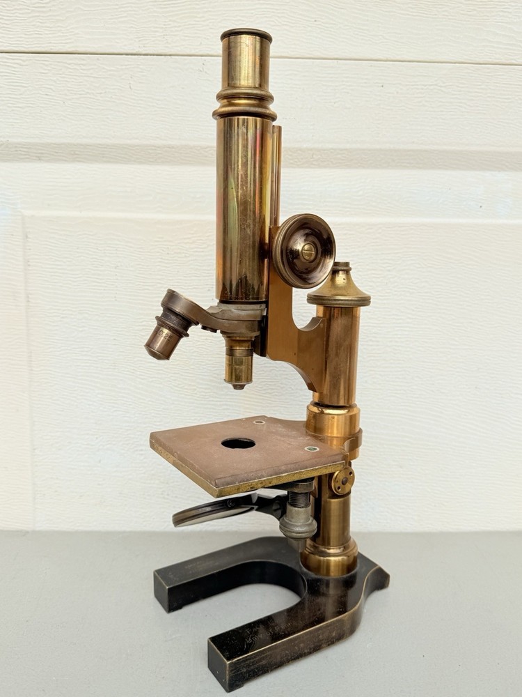 Antique E. Leitz Wetzlar Brass Microscope No. 54934