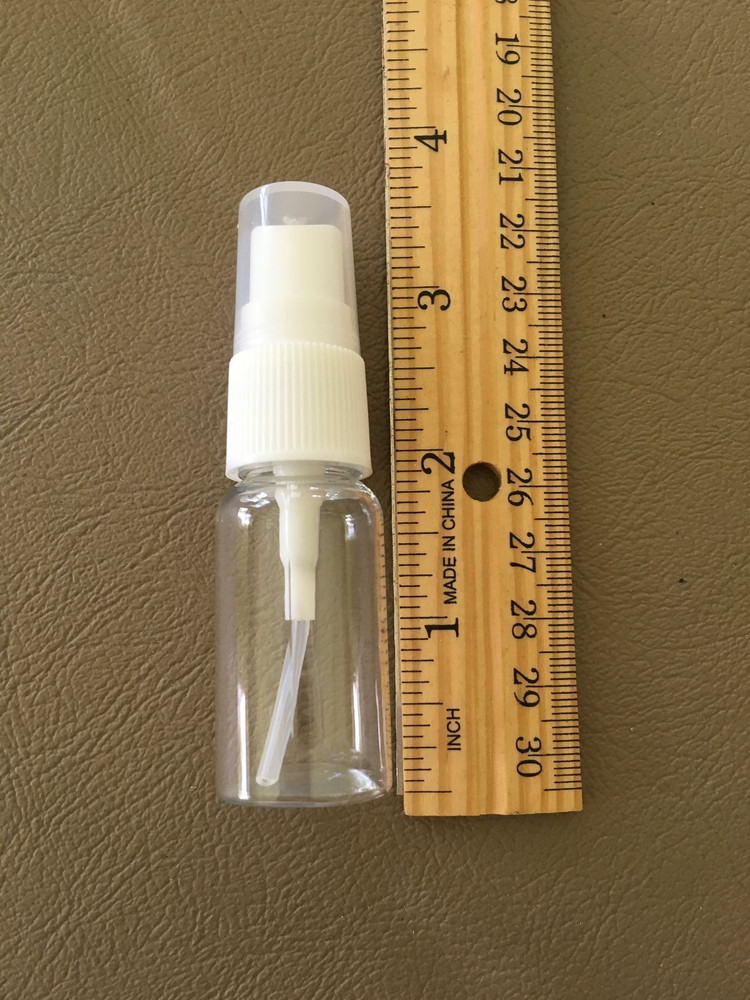 15ml (0.5 oz) Clear Plastic Empty Refillable Perfume Atomizer Mini Spray Bottles