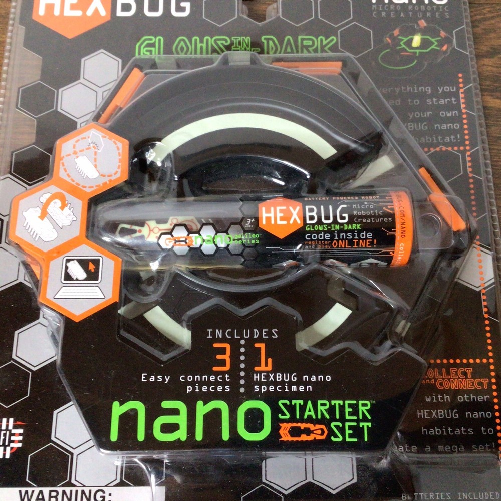 Hexbug Nano Starter Set Glows in the Dark - NEW - Micro Robotics Creatures