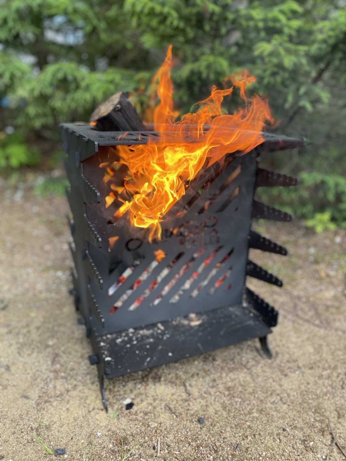 Vertical Charcoal Grill Kebab BBQ Portable Mangal 10 FREE Skewers Heavy Duty 4mm