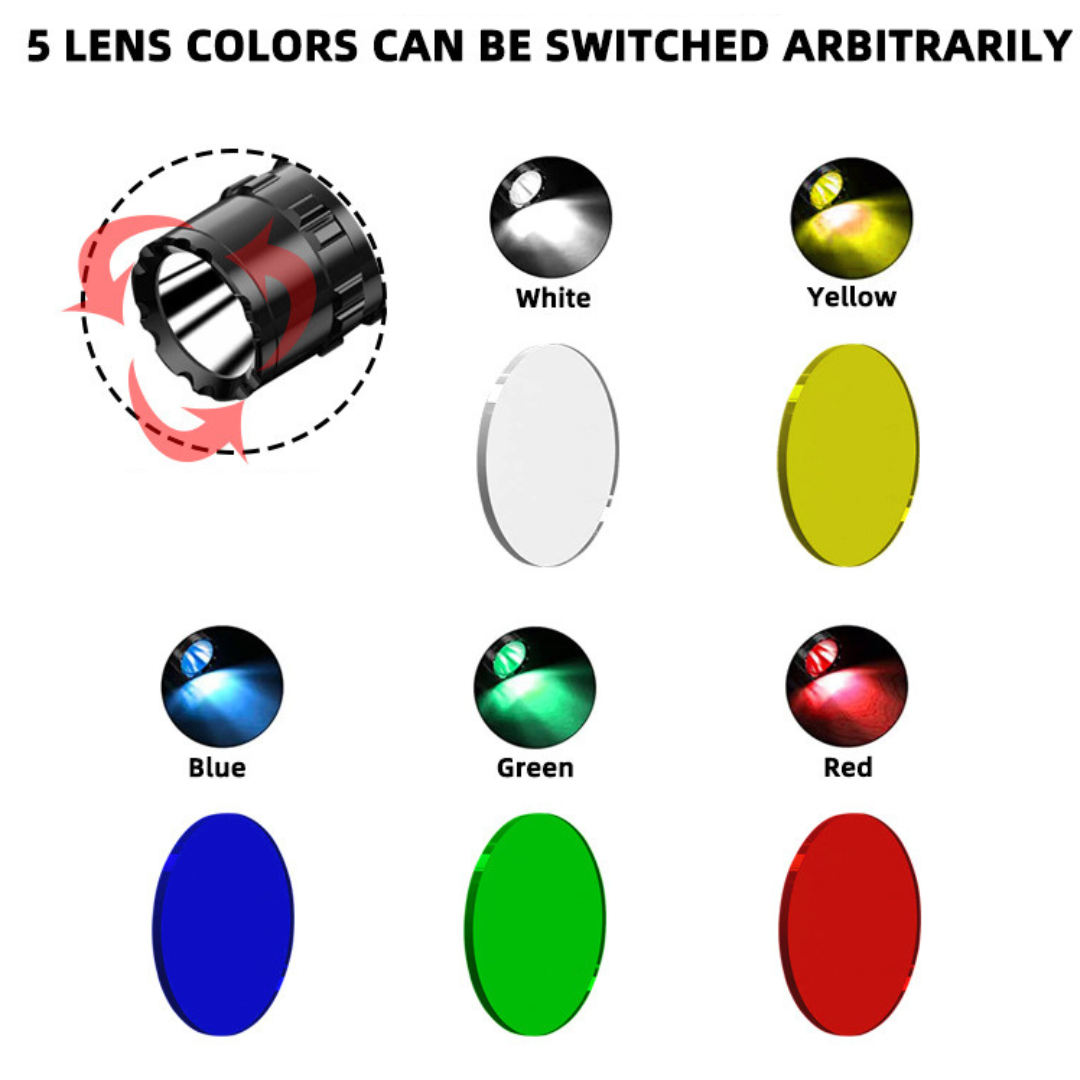 Linterna LED RecargableTactica Militar de Alta Potencia Para Armas Rifles 2 en 1