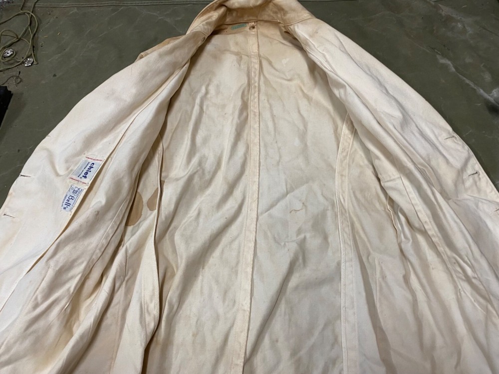 ORIGINAL WWII US NAVY CHIEF PETTY OFFICER CPO DRESS "WHITES" JACKET-MEDIUM 4OR