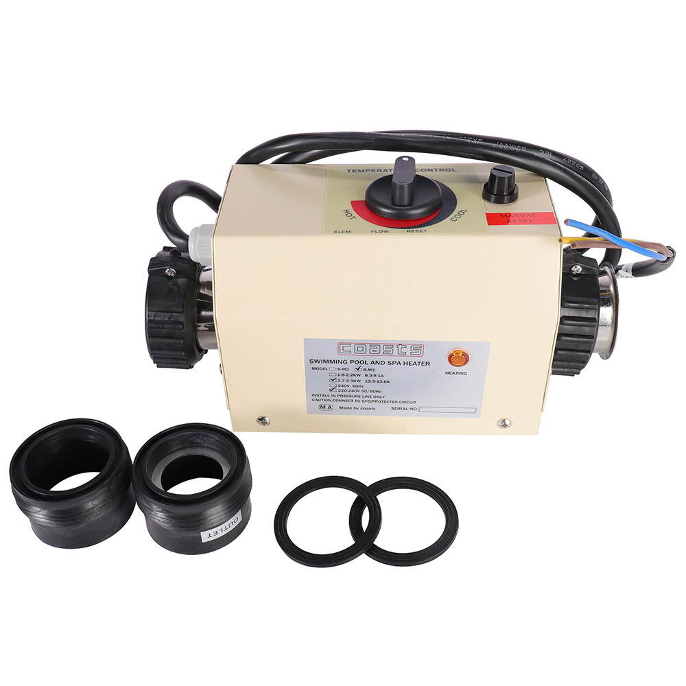 3KW Pool Heater Electric Water Heater Swimming Pool SPA Bath Tub Thermostat 220V