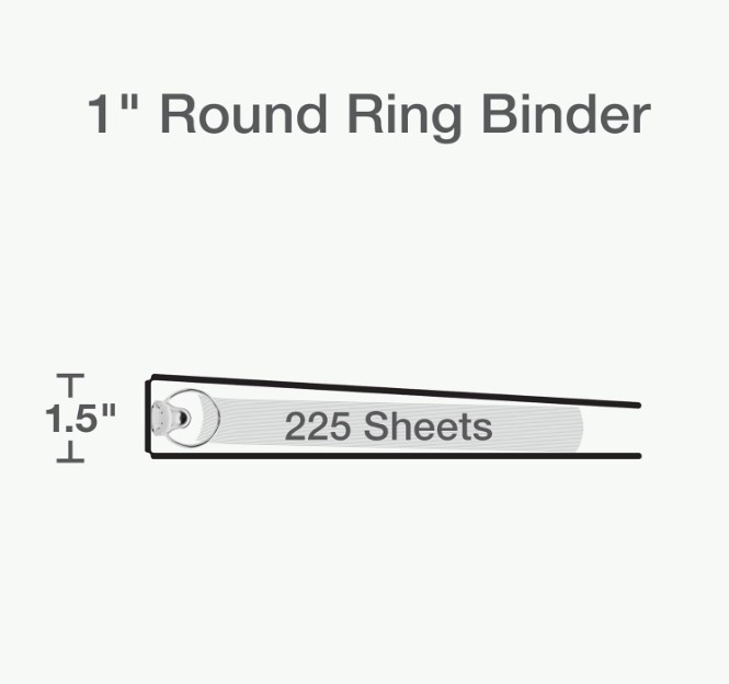 Cardinal 3 Ring Binders 1 Inch Round Ring Assorted 4 Colors (1017672)