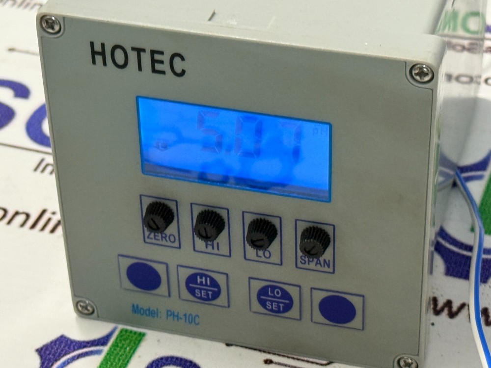 Hotec PH-10C pH Transmitter and Controller 0-14 pH PH10C Industrial pH Analyzer