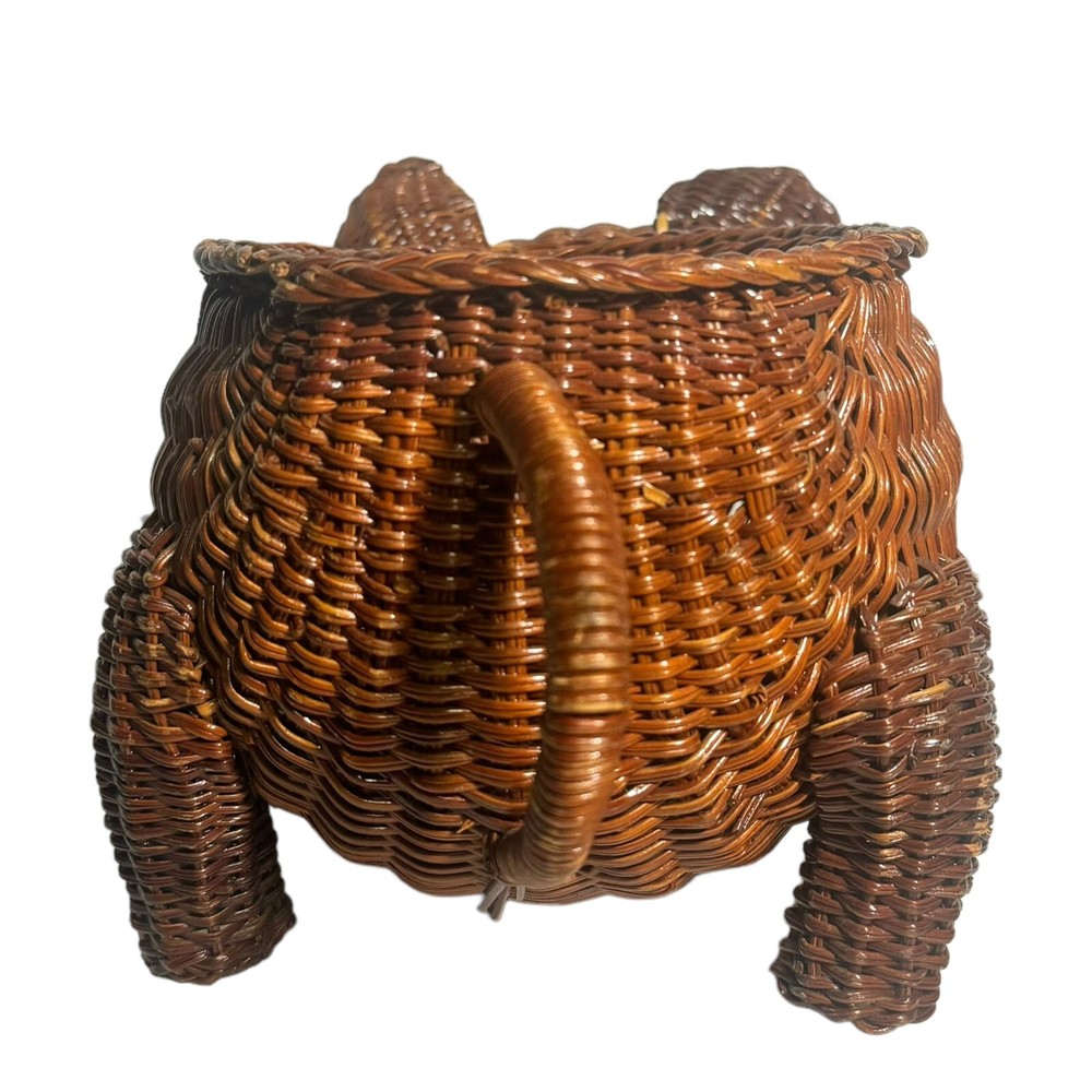 Wicker Pig Planter. Well Loved.