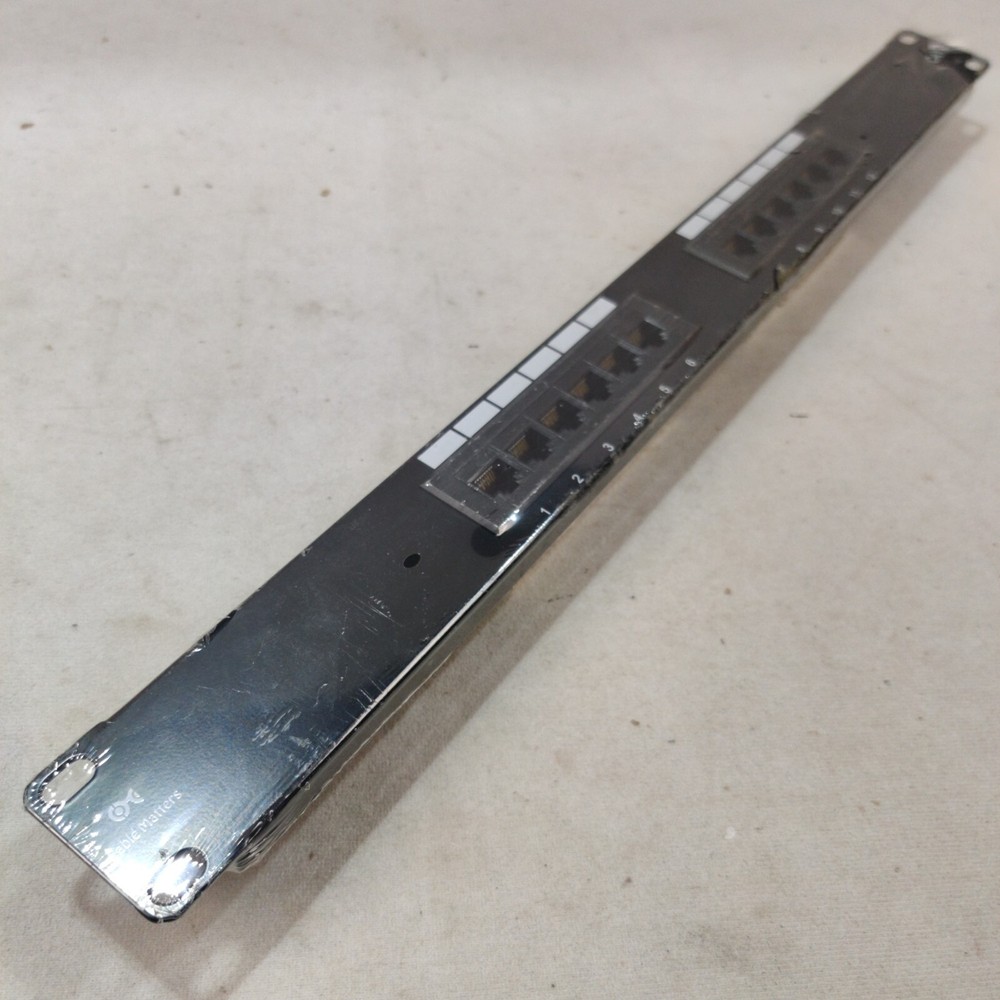 New - Cable Matters 12 Port Patch Panel and Brush Plate