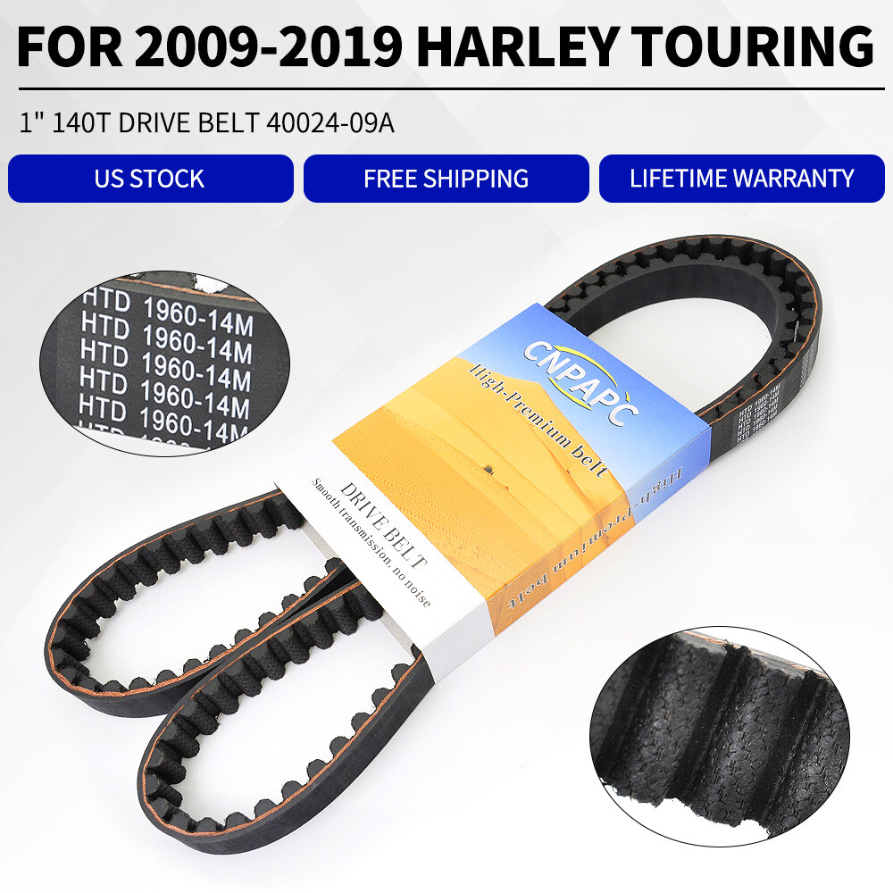 140T 1" Rear Drive Belt for 2009-2019 Harley Davidson Touring 40024-09A 12040114