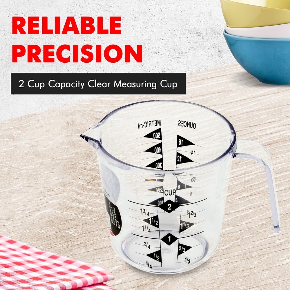 Chef Craft Select Plastic Measuring Cup, 2 Clear 2