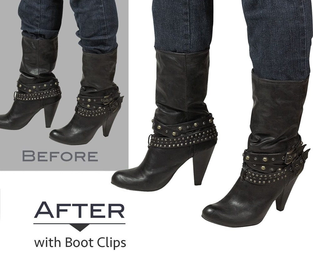 Springen Adjustable Elastic Boot Clips, 4 Pieces Straps One Size, Color