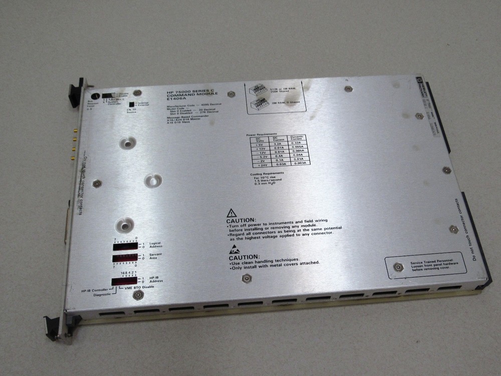 HP Agilent E1406 VXI HP-IB Command Module C-Size