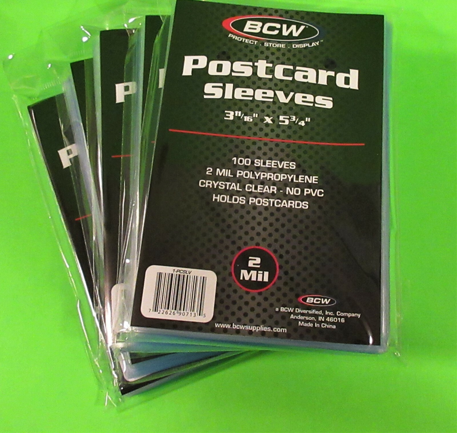 500 U.S. POSTCARD POLY SLEEVES, CRYSTAL CLEAR - 3-11/16" x 5-3/4"- FREE SHIPPING