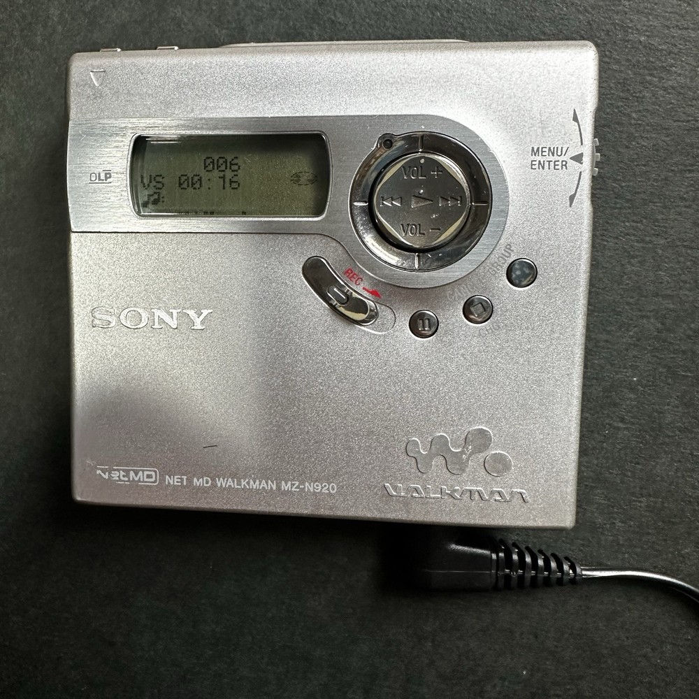 SONY MZ-N920 NET MD WALKMAN Silver Tested Working