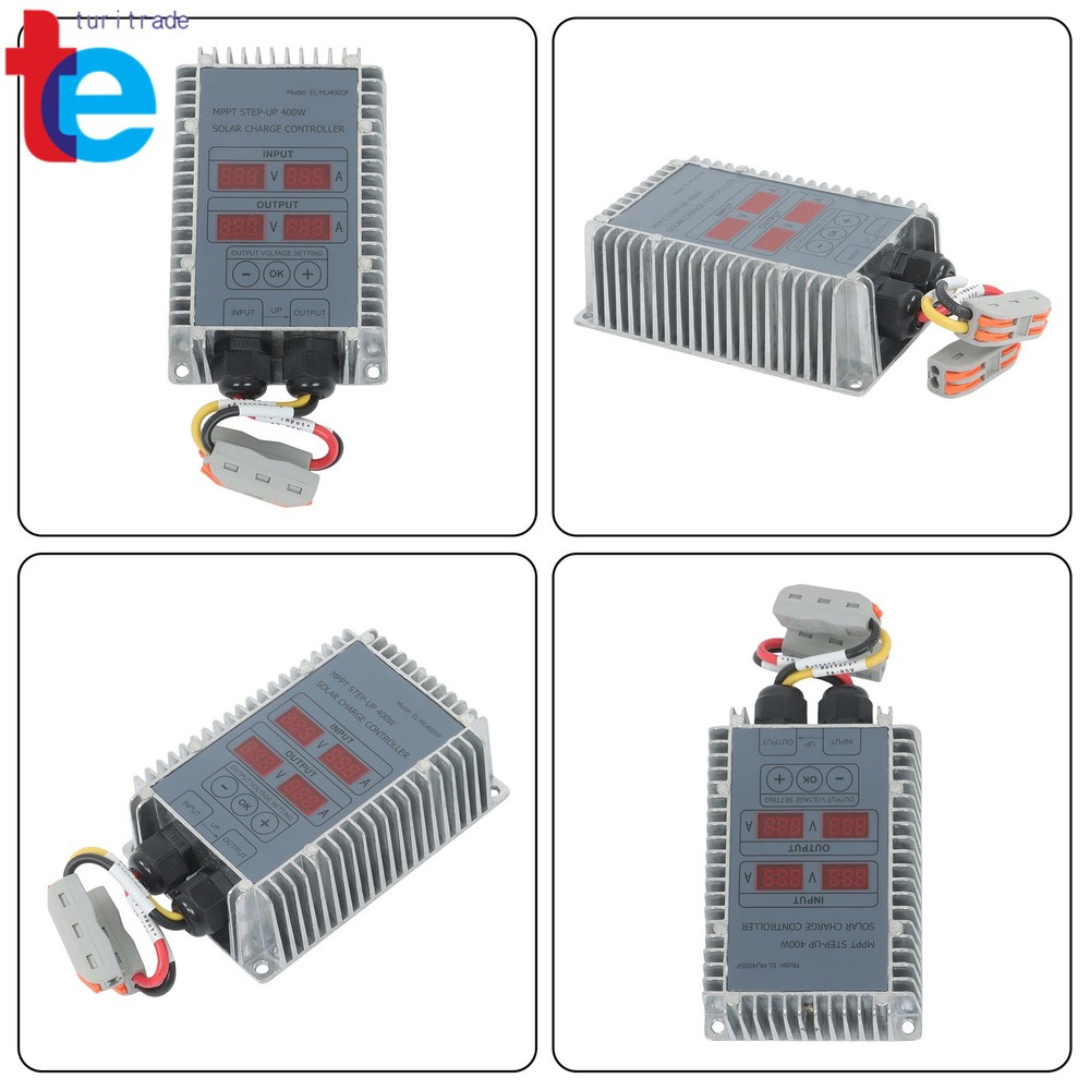 MPPT Solar Charge Controller 400W 24-85V Boost Waterproof LED Display Adjustable