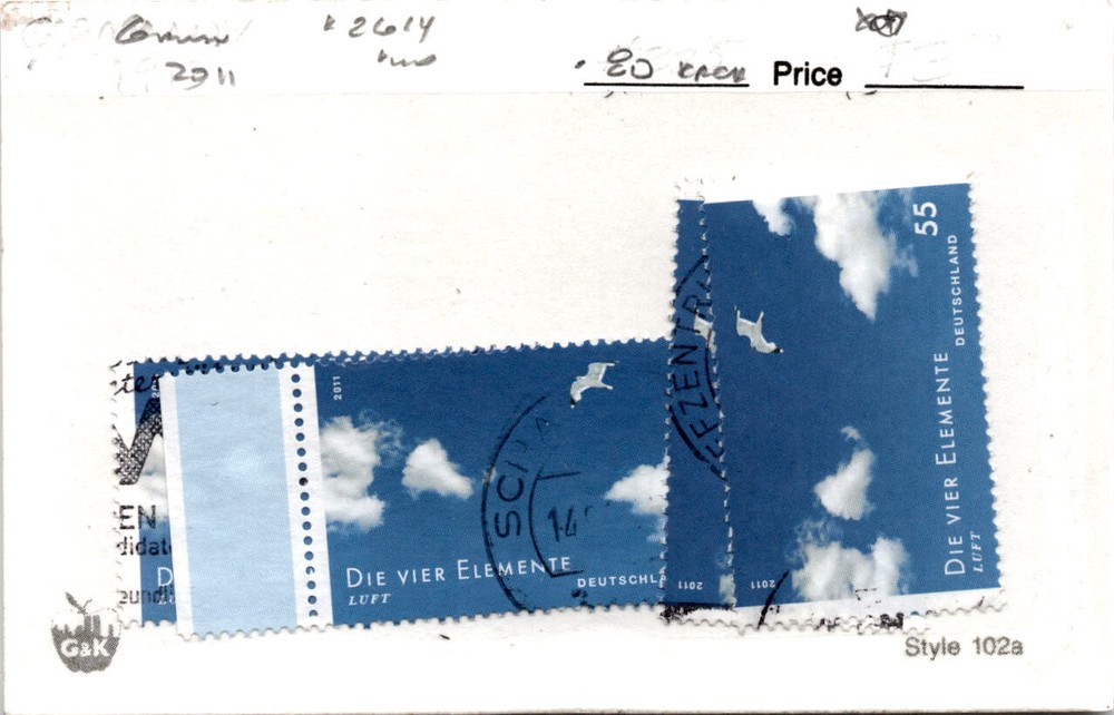 Germany, Postage Stamp, #2614 (4 Ea) Used, 2011 Clouds (AB)