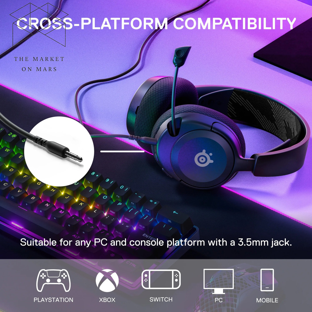 Arctis Nova 1 Wired Multi-System Gaming Headset for PC with 3.5Mm Jack, Black
