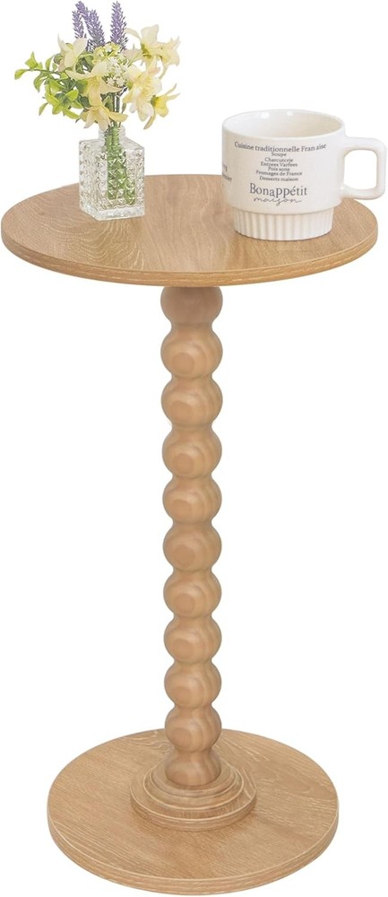 Round Side Table Small Drink Table Small Spaces Modern Accent Nightstand W/