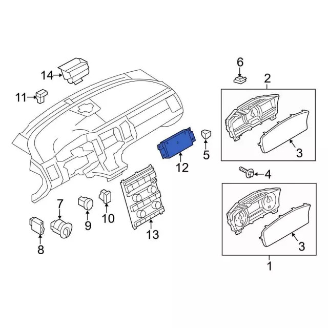 Genuine Ford HVAC Temperature Control Panel DA8Z-19980-E