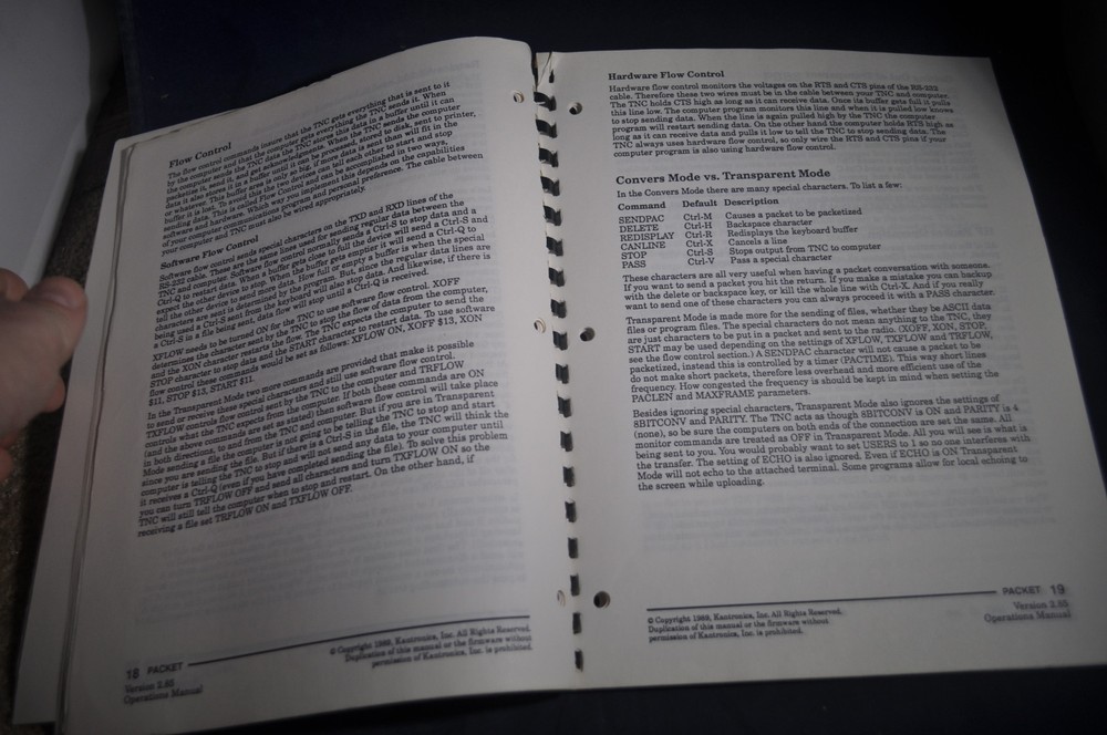 Kantronics Operations Manual KAM*KPC4*KPC2400*KPC1*KPC2