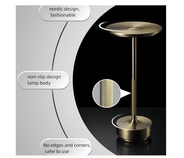 Cordless LED Touch Sensor Table Lamp Rechargeable Dimmable Bar Desk Night Light