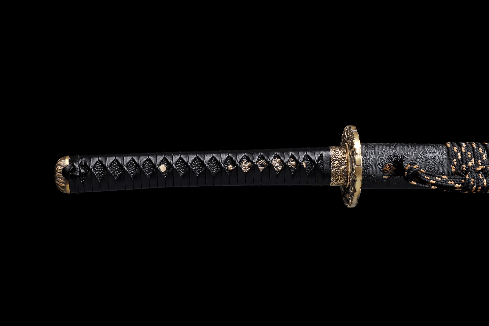 Handmade Full Tang Japanese Samurai Katana Sword Damascus Folded Steel Sharp