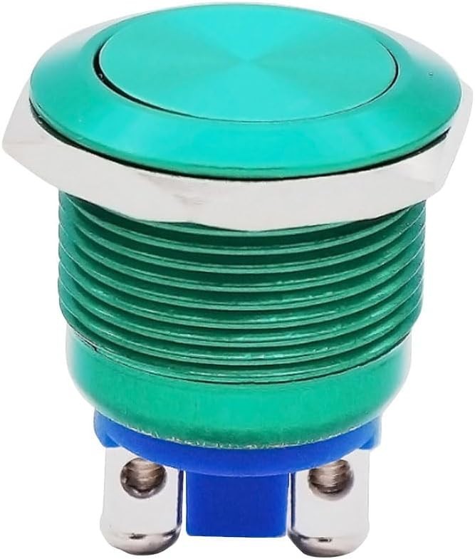 Durable Green Momentary Push Button Switch 250V AC - Ideal for DIY Projects