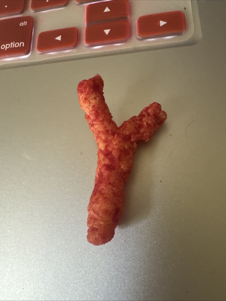 Y Shaped Hot Cheeto