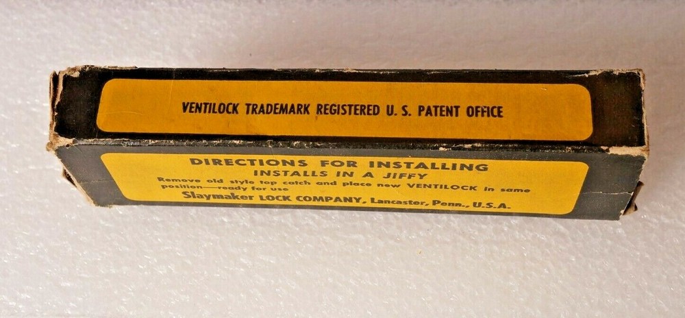 Vintage Slaymaker Ventilock Window Latch Lock Solid Brass Top Catch ONLY
