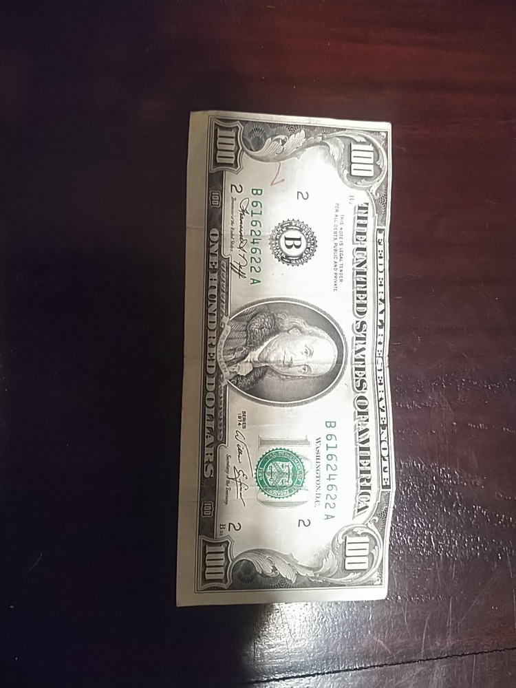 1974 $100 Bill Offset. Rare Mint Error