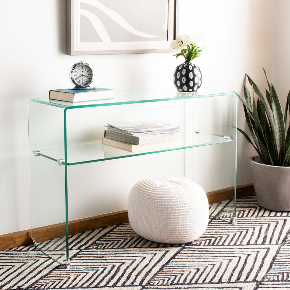 SAFAVIEH Hollis Console Table | Clear |