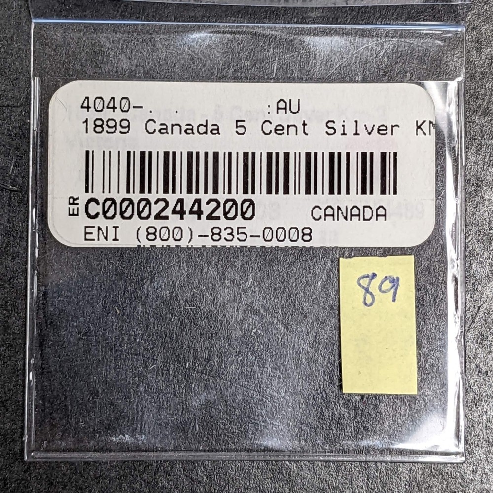 1899 Canada 5 Cent Silver Victoria