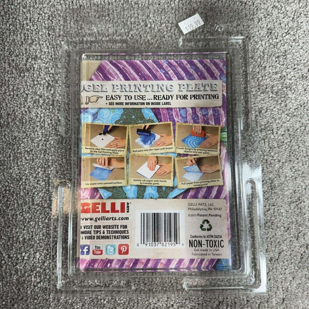 Gelli Arts Gel Printing Plate Clear Monoprinting Tool - Small