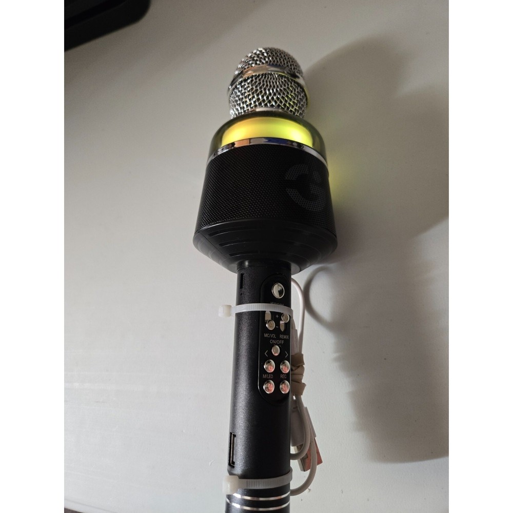 Wireless Bluetooth Karaoke Microphone with Neon Lights