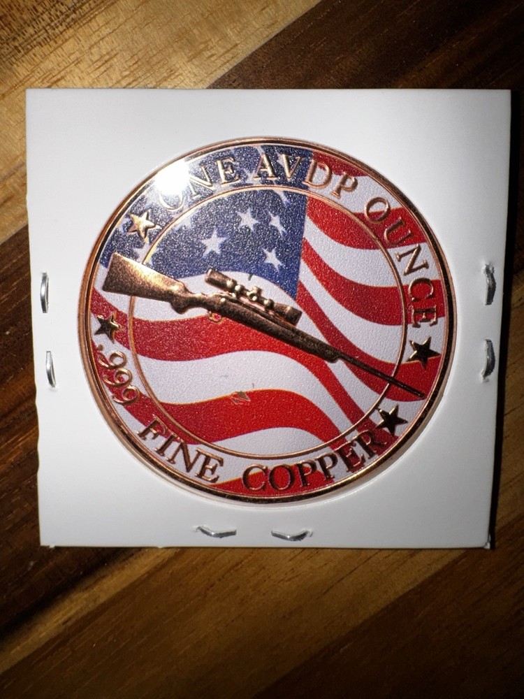 1 oz. COLORIZED "White Tailed Deer" Copper Round