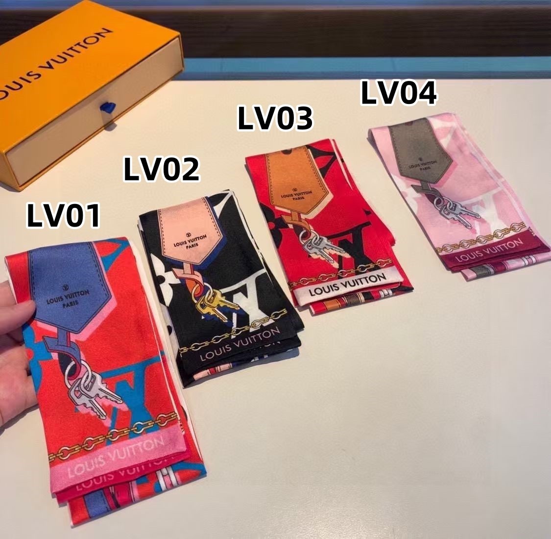 Scarf Ribbon Bag Handle Wrap Silk-Like Twill Satin Neck Hair Accessories